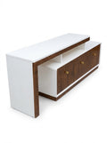 Two-Tone Modern L-Shape / Overlap TV Stand & Plasma Console