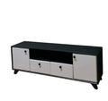 Modern Two-Tone Black & White TV Stand Media Console