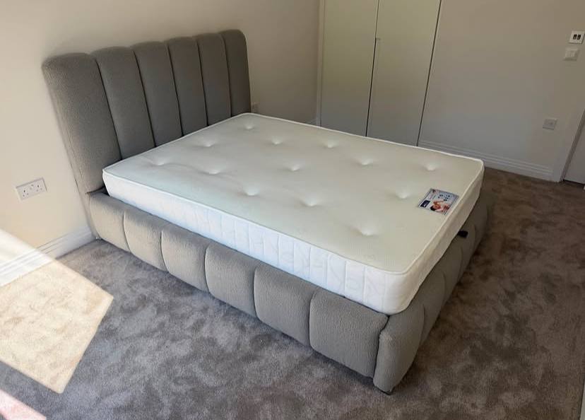 Upholstered Channel-Tufted Fluted Bed Frame & Headboard