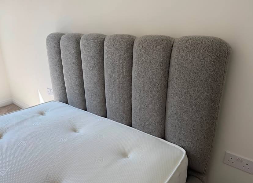 Upholstered Channel-Tufted Fluted Bed Frame & Headboard