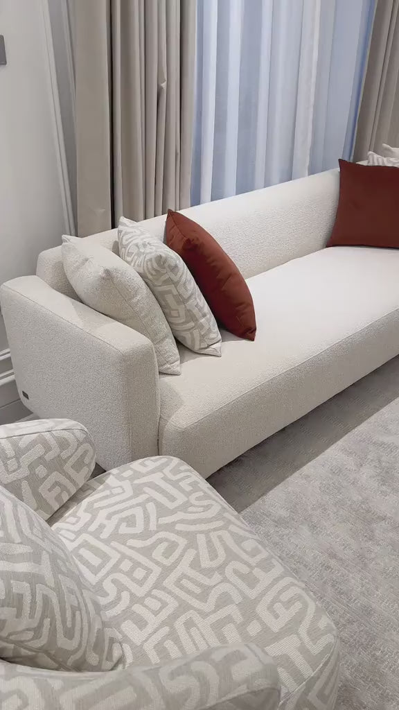 Modern Low-Profile Modular Sectional L-Shape Sofa in Terracotta / Rust ...